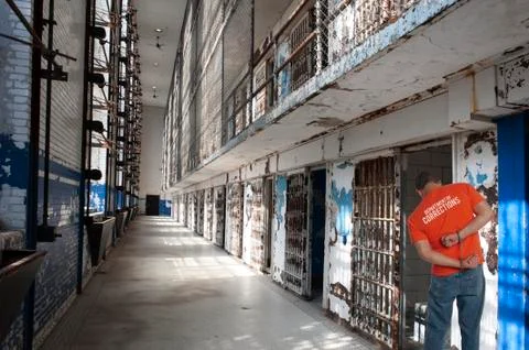 Prisoner in handcuffs Stock Photos