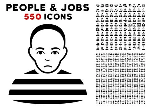 Prisoner Icon with Bonus Ilustración de archivo