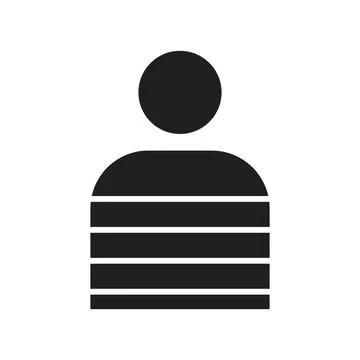 Prisoner icon vector design template Stock Illustration