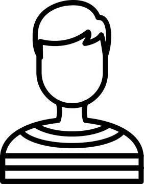 Prisoner Line Icon Design Stock Illustration