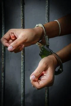 Prisoner in prison Stock Photos