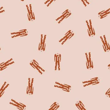 Prisoner uniform crime glyph vector seamless pattern Stock Illustration