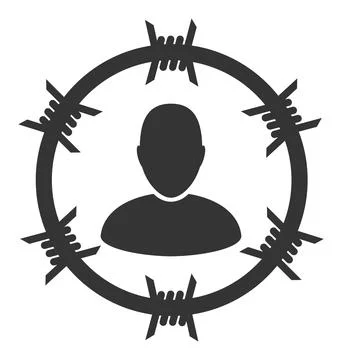 Prisoner Vector Icon Flat Illustration Ilustración de archivo