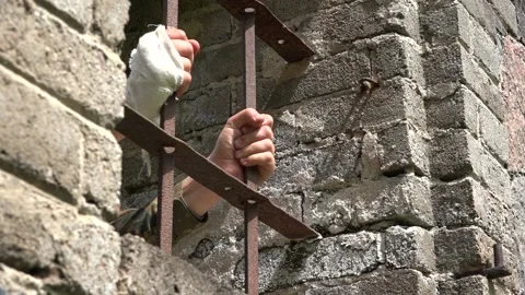 Prisoner of War at the window Stock Footage 239746738