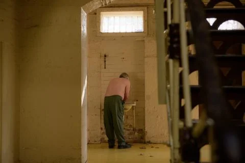 Prisoner washing Stock Photos