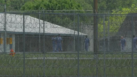 Prisoners At Florida state prison, Jail Stock Footage 154049055
