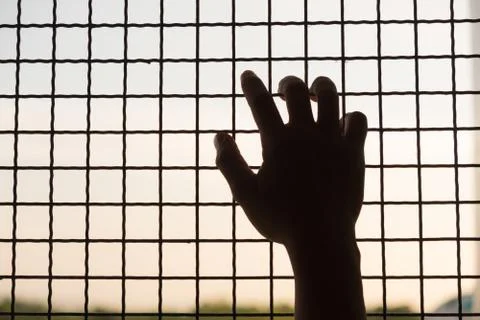 Prisoner's hand Foto stock