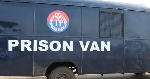 Prisoners van closeup Stock Footage 326322830