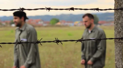 Prisoners Walk Stock Footage 30368708