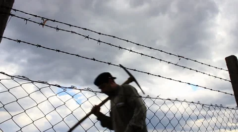 Prisoners Walk Stock Footage 30368867