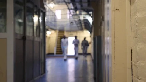 Prisoners walking in the prison Video stock 82460953