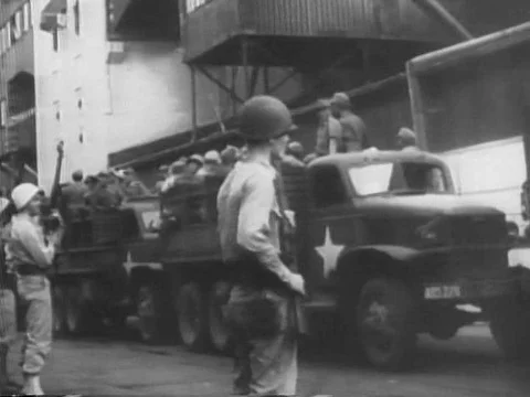 Prisoners of war are rounded up, and Italians celebrate, as Sicily is liberated Stock Footage 75767252