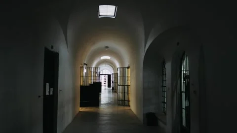 A prison's corridor. 4K Stock Footage 325391665
