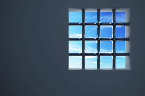 Prison's window Stock Illustration