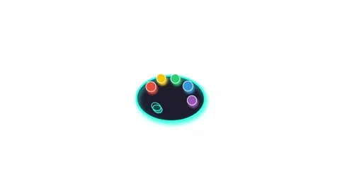 A pristine 4K motion graphics animation featuring a painter's color palette.. Vídeos de archivo 345640658