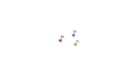 A pristine 4K motion graphics animation featuring music notes with uniform .. Vídeos de archivo 345640663