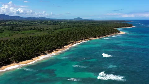 A Pristine and Deserted Beach Landscape on the East Coast of the DR. Stock Footage 274826180