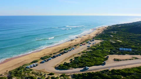Pristine Australian Surf Beach Aerial Stock Footage 138065415