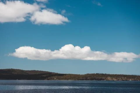 Pristine beach landscape in Kettering in Tasmania, Australia near Peppermint  Stock Photos