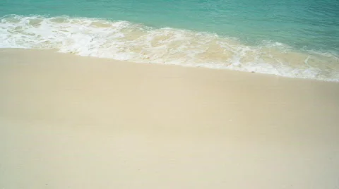 Pristine beach with waves Stock Footage