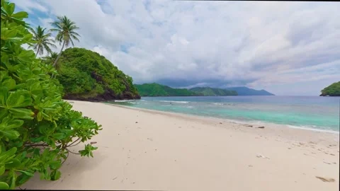 Pristine Deserted White Sand Beach Vidéo 336178310
