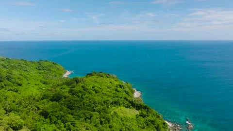A pristine island surrounded by turquoise waters. Cagbuli Island. El Nido Stock Footage 317307055