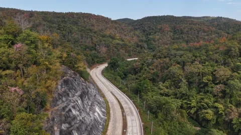 Pristine Jungle and Mountain Range in Southeast Asia Stock Footage 327507253