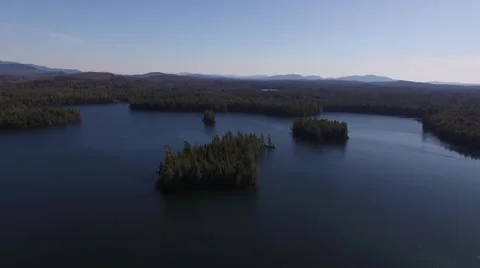 Pristine lake in the adirondacks. Stock Footage