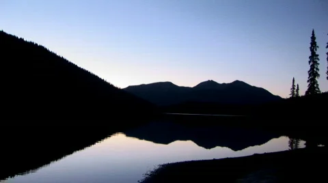 Pristine lake in evening Stock Footage 613171