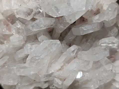 Pristine Quartz Crystal Cluster Macro Detail Stock Photos