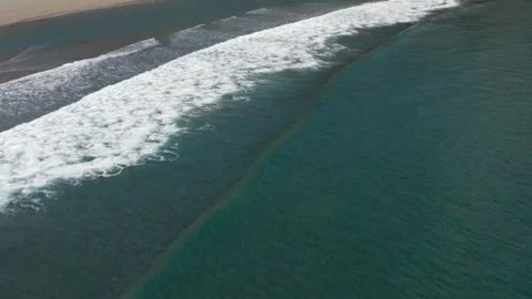 Pristine river and beach with waves Stock Footage 259442044