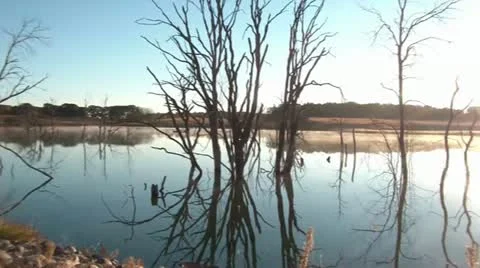 Pristine Sunrise on Lake Stockbeeldmateriaal 12611254