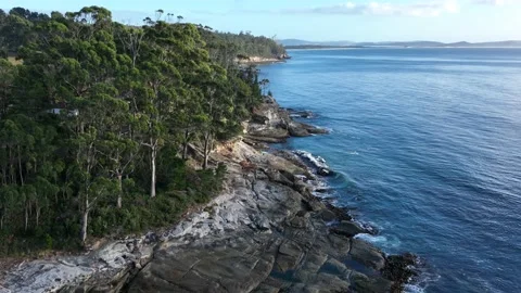 Pristine Tasmania coastline from drone perspective Video stock 176707839