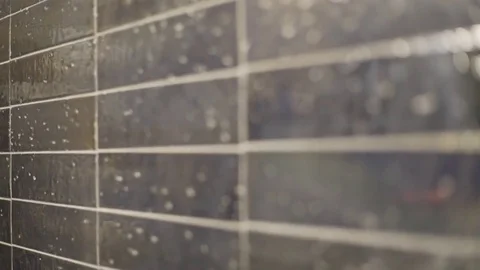 Pristine tile rack focus in a luxury home. 库存影片 80426691