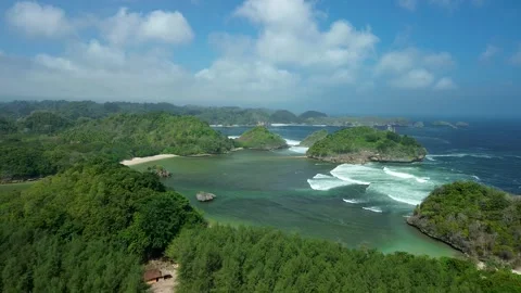 Pristine Tropical Haven Teluk Asmara Beach Malang August 3 2026 Stock Footage 342057142