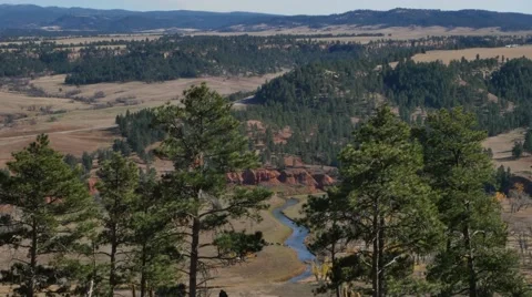 Pristine Valley With River Stock Footage 48481611
