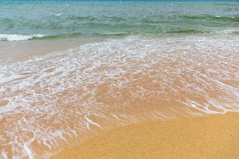 The pristine white sand and waves of Ike Island, Okinawa Stock Photos