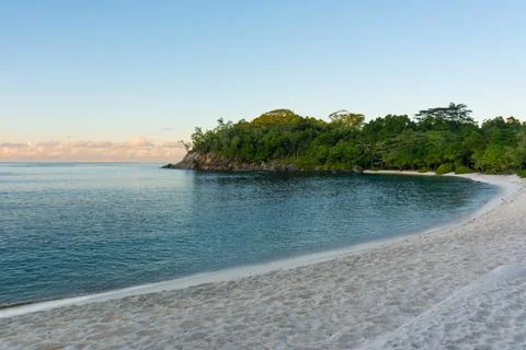 Pristine white-sand beach Stock Photos