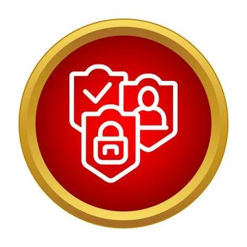 Privacy and data protection security shields icon Stock Illustration
