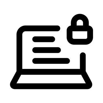 Privacy and data security icon. Editable line icon. Professional and modern.. Stock Illustration
