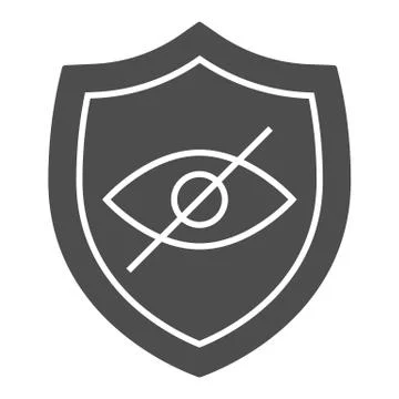 Privacy browser emblem solid icon. Secure, protection, website symbol with Stock-Illustration