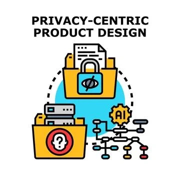 Privacy centric product design for data protection Stock Illustration