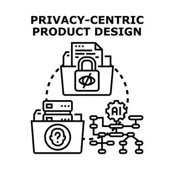 Privacy centric product design for data protection Stock Illustration