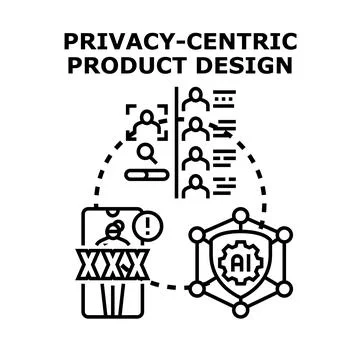 Privacy centric product design for user data security Stock Illustration
