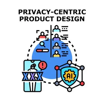 Privacy centric product design for user data security Stockillustratie