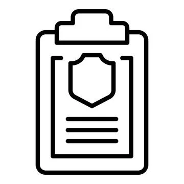 Privacy checklist icon outline vector. Pc security 库存插图