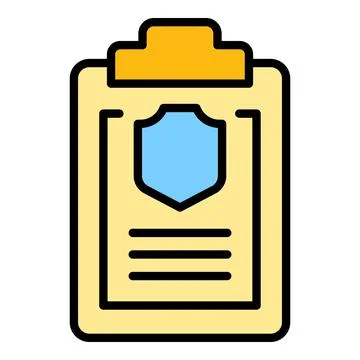 Privacy checklist icon vector flat Illustrazione stock
