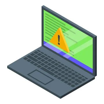 Privacy computer icon, isometric style Stock Illustration