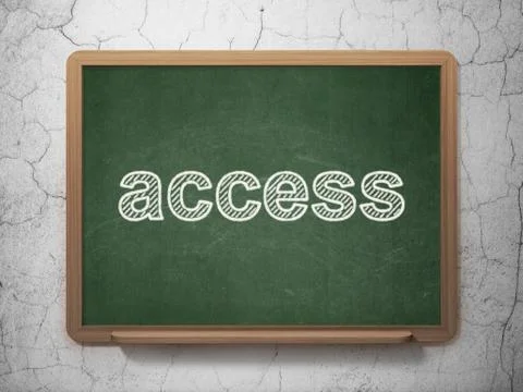 Privacy concept: Access on chalkboard background Stock Illustration