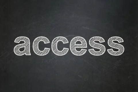 Privacy concept: Access on chalkboard background 스톡 일러스트
